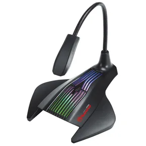 Marvo, herná mikrofón, MIC-01, bez regulácie hlasitosti, čierny, RGB podsvietenie